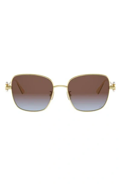 Dior Tribales S1u 55mm Square Sunglasses In Gold