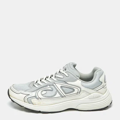 Pre-owned Dior Tricolor Mesh And Rubber B30 Sneakers Size 43.5 In White