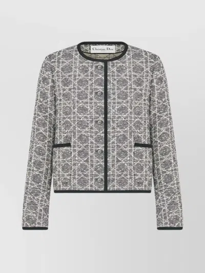 DIOR TRIMMED JACKET WITH POCKETS AND LONG SLEEVES