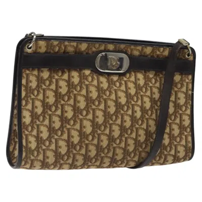 Pre-owned Dior Trotter Beige Canvas Shoulder Bag ()