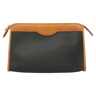 Pre-owned Dior Trotter Black Canvas Clutch Bag ()