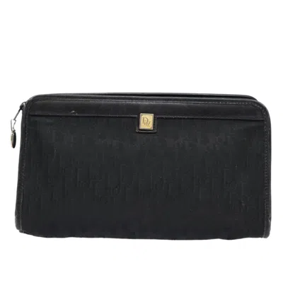 Pre-owned Dior Trotter Black Canvas Clutch Bag ()