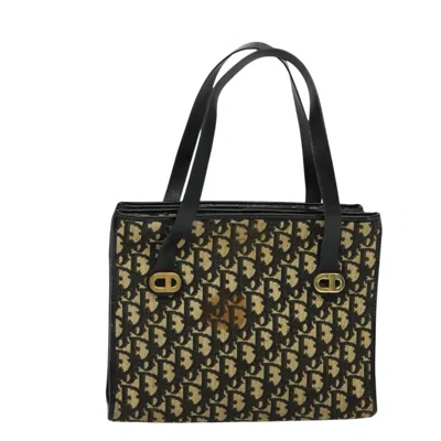 Pre-owned Dior Trotter Black Canvas Shoulder Bag ()
