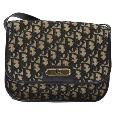 Pre-owned Dior Trotter Black Canvas Shoulder Bag ()