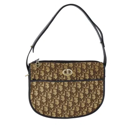 Pre-owned Dior Trotter Brown Canvas Shoulder Bag ()