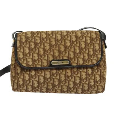 Pre-owned Dior Trotter Brown Canvas Shoulder Bag ()