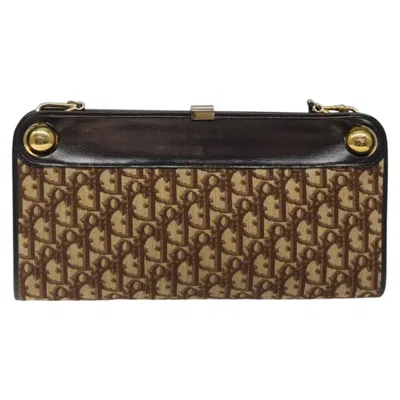 Pre-owned Dior Trotter Brown Canvas Shoulder Bag ()