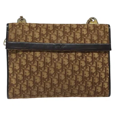 Pre-owned Dior Trotter Brown Canvas Shoulder Bag ()
