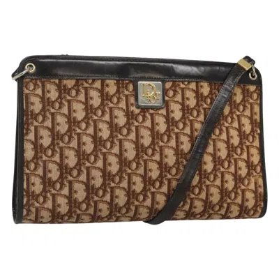 Pre-owned Dior Trotter Brown Canvas Shoulder Bag ()