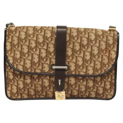 Pre-owned Dior Trotter Brown Canvas Shoulder Bag ()