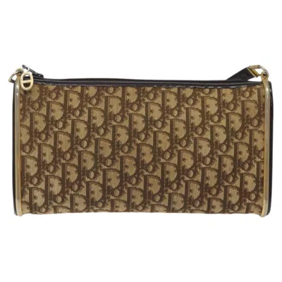 Pre-owned Dior Trotter Brown Canvas Shoulder Bag ()