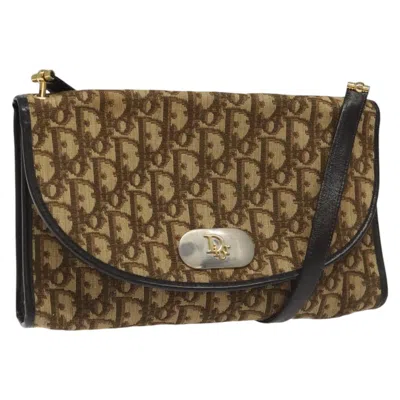 Pre-owned Dior Trotter Brown Canvas Shoulder Bag ()
