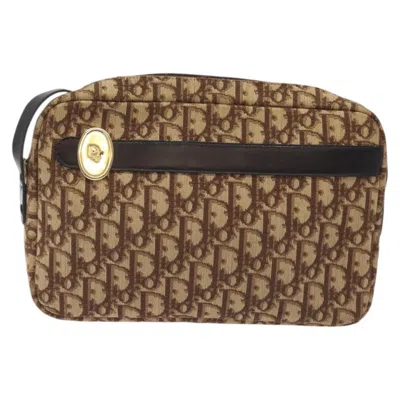 Pre-owned Dior Trotter Brown Canvas Shoulder Bag ()