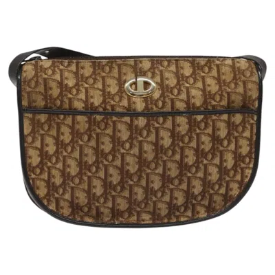 Pre-owned Dior Trotter Brown Canvas Shoulder Bag ()