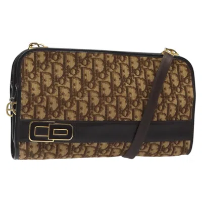 Pre-owned Dior Trotter Brown Canvas Shoulder Bag ()