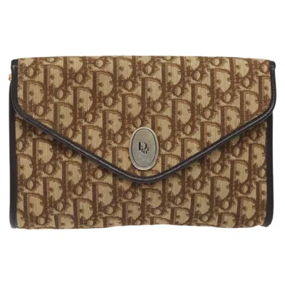 Pre-owned Dior Trotter Brown Canvas Shoulder Bag ()