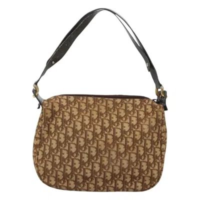 Pre-owned Dior Trotter Brown Canvas Shoulder Bag ()