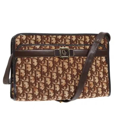 Pre-owned Dior Trotter Brown Canvas Shoulder Bag ()