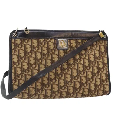 Pre-owned Dior Trotter Brown Canvas Shoulder Bag ()