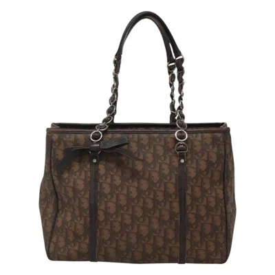 Pre-owned Dior Trotter Brown Canvas Tote Bag ()