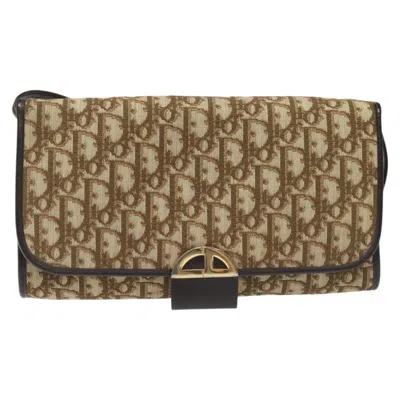 Pre-owned Dior Trotter Canvas Shoulder Bag Beige Canvas Shoulder Bag ()