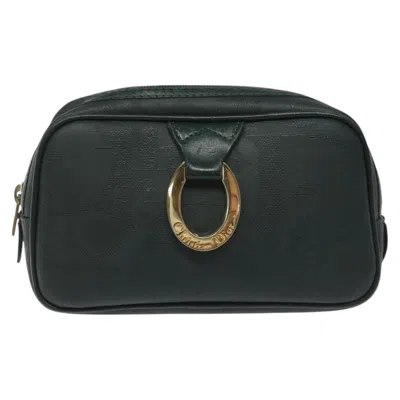 Pre-owned Dior Trotter Green Canvas Clutch Bag ()