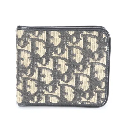 Pre-owned Dior Trotter Leather Canvas Wallet (bi-fold) () In Multi