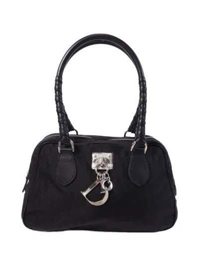 Pre-owned Dior Trotter Logo-charm Tote Bag In Black