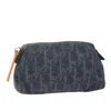 DIOR DIOR TROTTER NAVY CANVAS CLUTCH BAG (PRE-OWNED)