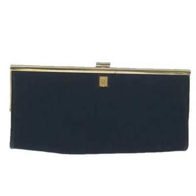 Dior Trotter Navy Canvas Clutch Bag () In Blue