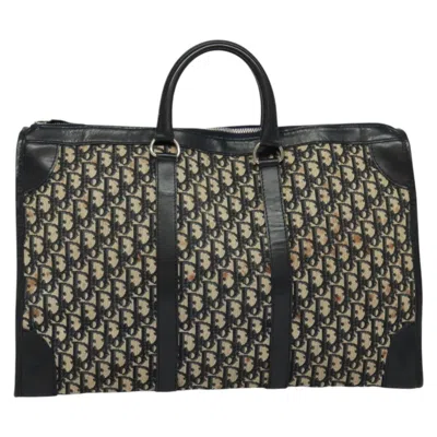 Pre-owned Dior Trotter Navy Canvas, Leather Travel Bag ()