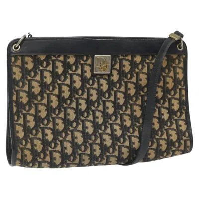 Pre-owned Dior Trotter Navy Canvas Shoulder Bag ()