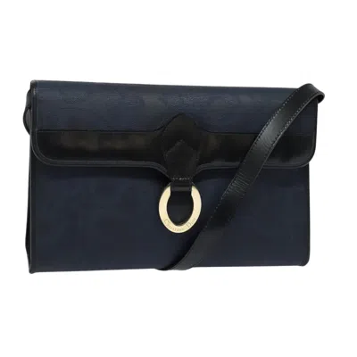 Pre-owned Dior Trotter Navy Canvas Shoulder Bag ()