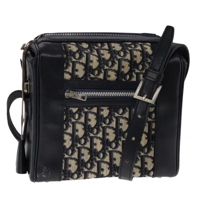 Pre-owned Dior Trotter Navy Canvas Shoulder Bag ()