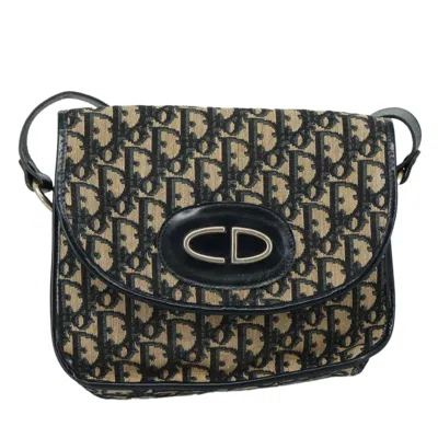 Pre-owned Dior Trotter Navy Canvas Shoulder Bag ()