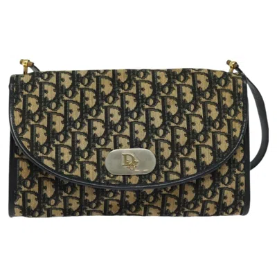 Pre-owned Dior Trotter Navy Canvas Shoulder Bag ()