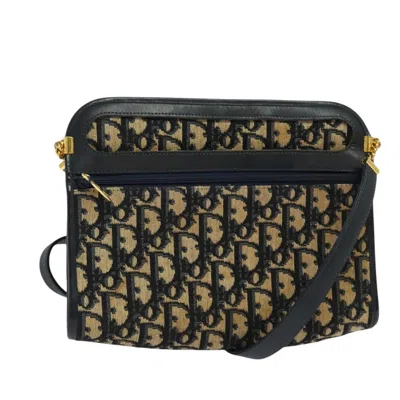 Pre-owned Dior Trotter Navy Canvas Shoulder Bag ()