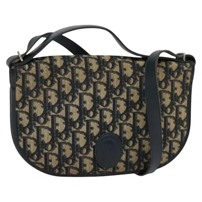 Pre-owned Dior Trotter Navy Canvas Shoulder Bag ()