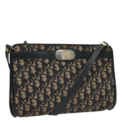 Pre-owned Dior Trotter Navy Canvas Shoulder Bag ()