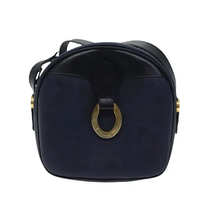 Dior Trotter Navy Canvas Shoulder Bag () In Blue