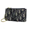 DIOR DIOR TROTTER NAVY CANVAS WALLET  (PRE-OWNED)