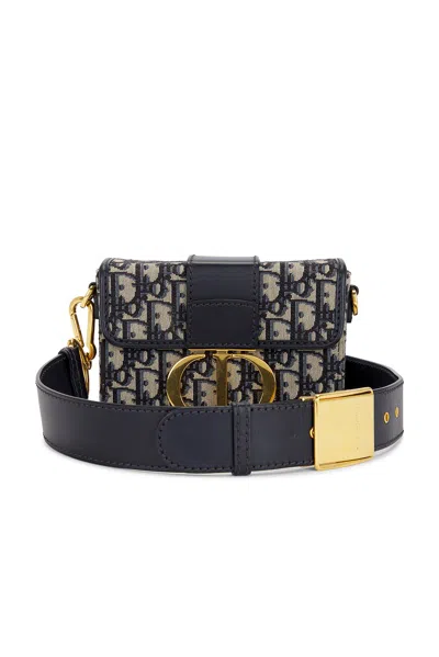 Pre-owned Dior Trotter Oblique Shoulder Bag In Black