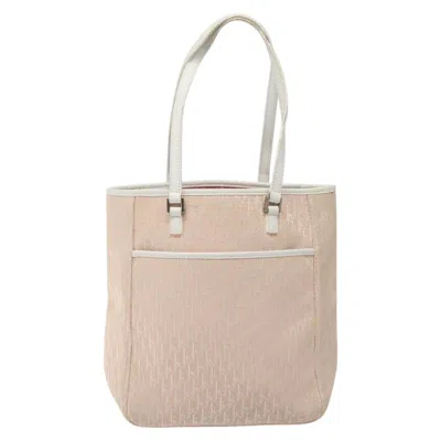 Pre-owned Dior Trotter Pink Canvas Tote Bag ()