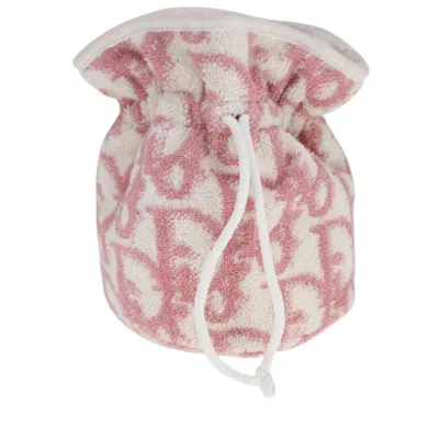 Pre-owned Dior Trotter Pink Cotton Clutch Bag ()