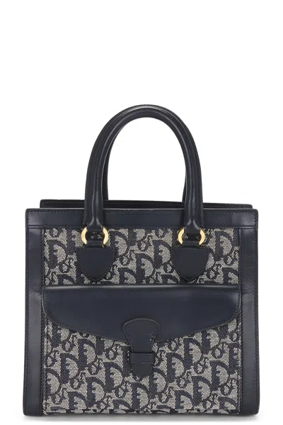 Pre-owned Dior Trotter Pocket Tote Bag In Blue