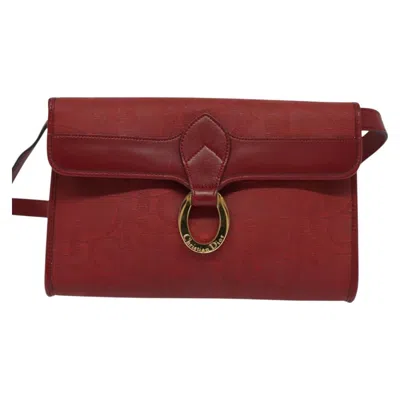 Pre-owned Dior Trotter Red Canvas Shoulder Bag ()