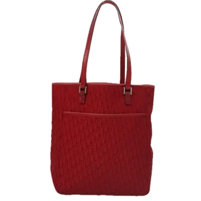 Pre-owned Dior Trotter Red Canvas Tote Bag ()