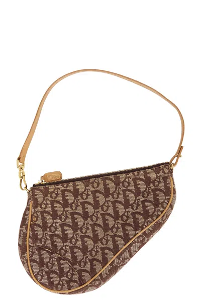 Pre-owned Dior Trotter Saddle Bag In Brown