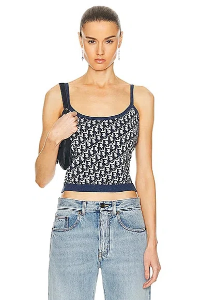 Dior Trotter Tank Top In Navy
