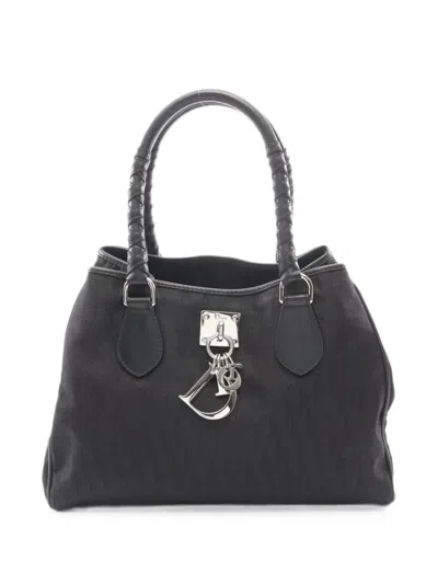 Pre-owned Dior Trotter Tote Bag In Black